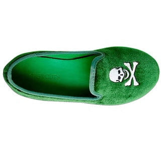 J.CREW Embroidered Skull Velvet Slip Ons