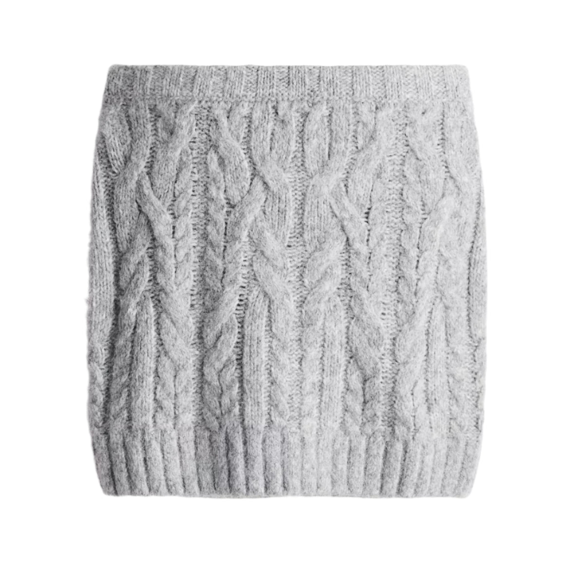 H&M Grey Cable Knit Mini Skirt