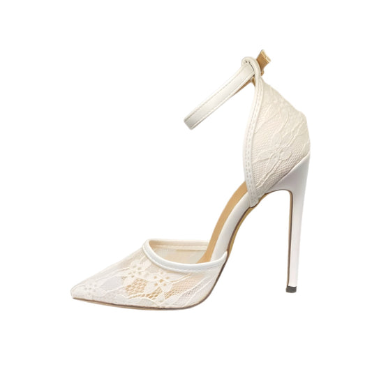 White Lace Stilettos
