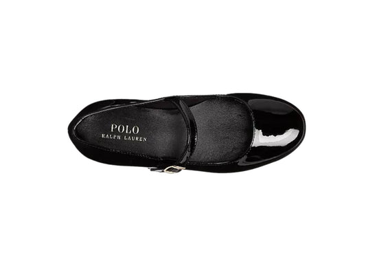 POLO RALPH LAUREN Toddler Black Leather Flats Kinslee
