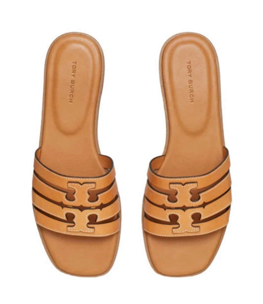 TORY BURCH Brown Leather Flats